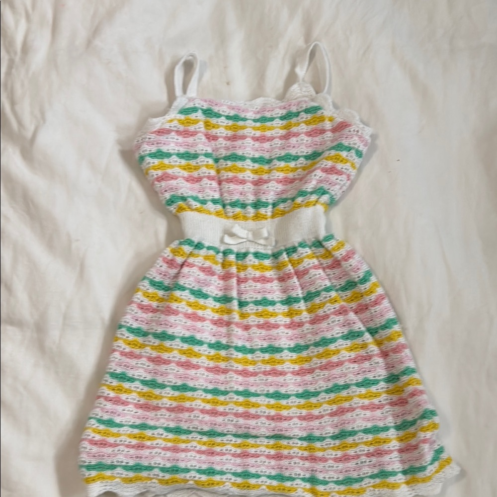 Colorful Striped Kids Dress